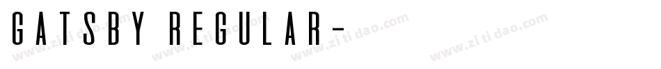 Gatsby Regular字体转换